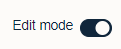 Edit mode slider with edit enabled